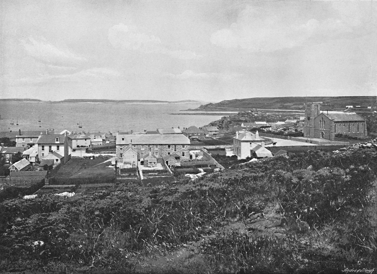 Hughtown, St. Marys, Scilly Isles, c1896 od Valentine and Sons Ltd