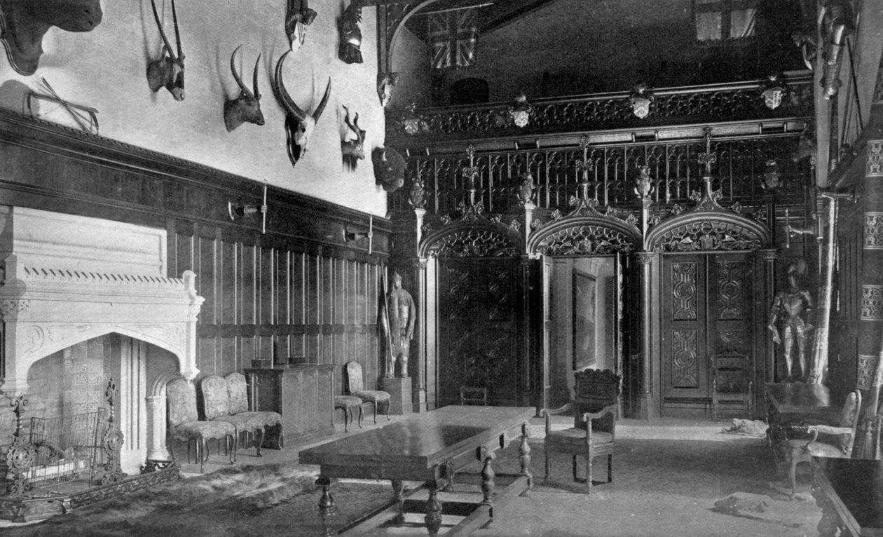 Jídelna, Newstead Abbey, Nottinghamshire, 1924-1926 od Valentine and Sons Ltd