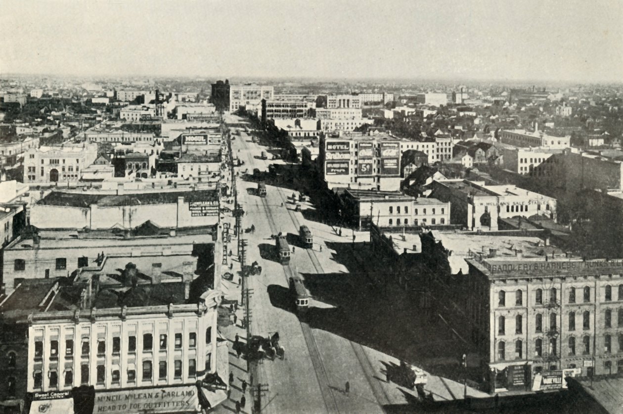 Winnipeg To-Day, Při pohledu Na Hlavní Ulice. - Rychlý růst moderní Kanady, c1930. od Valentine and Sons Ltd