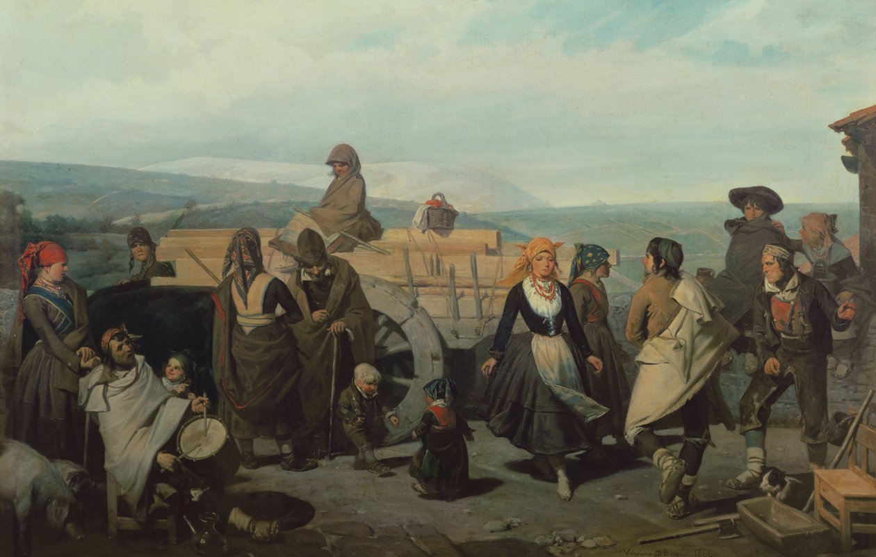 Sorianský selský tanec, 1866 od Valeriano Domínguez Bécquer