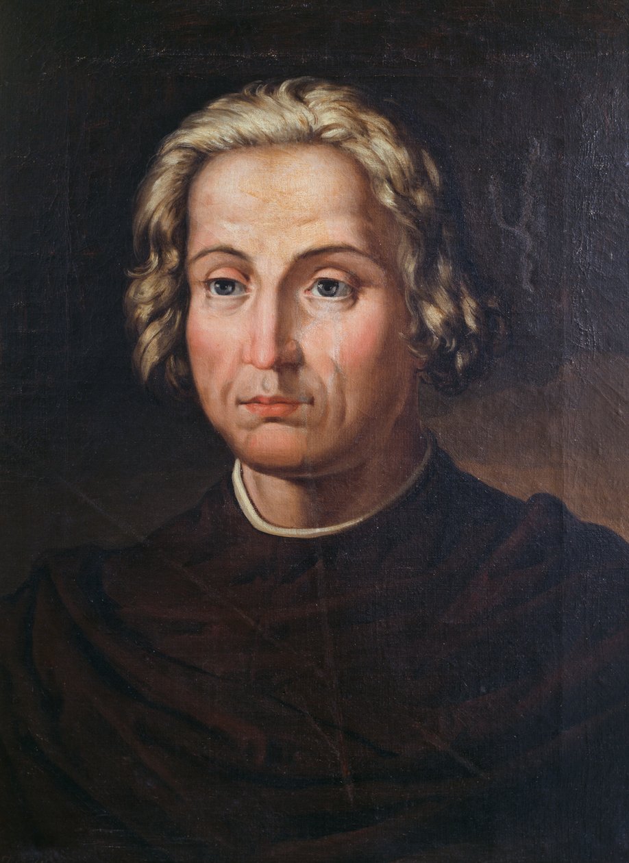 Portrét Kryštofa Kolumba (1451-1506), italského průzkumníka a mořeplavce, obraz Valeriano Dominguez Becquer (1833-1870) od Valeriano Domínguez Bécquer