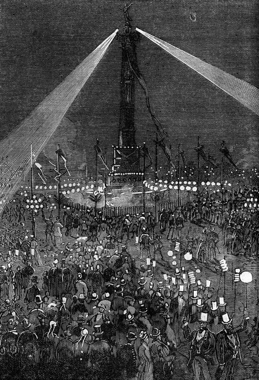 Osvětlení Place de la Bastille v Paříži od Valnay Pere et fils