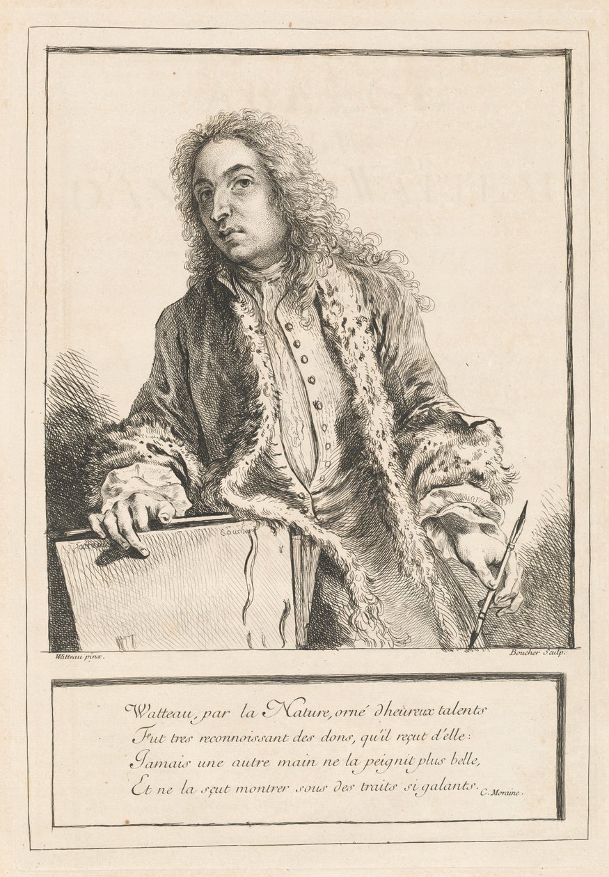 Postavy různých postav, krajiny a studie ze života Antoine Watteau (svazek I) od Various Artists after Antoine Watteau
