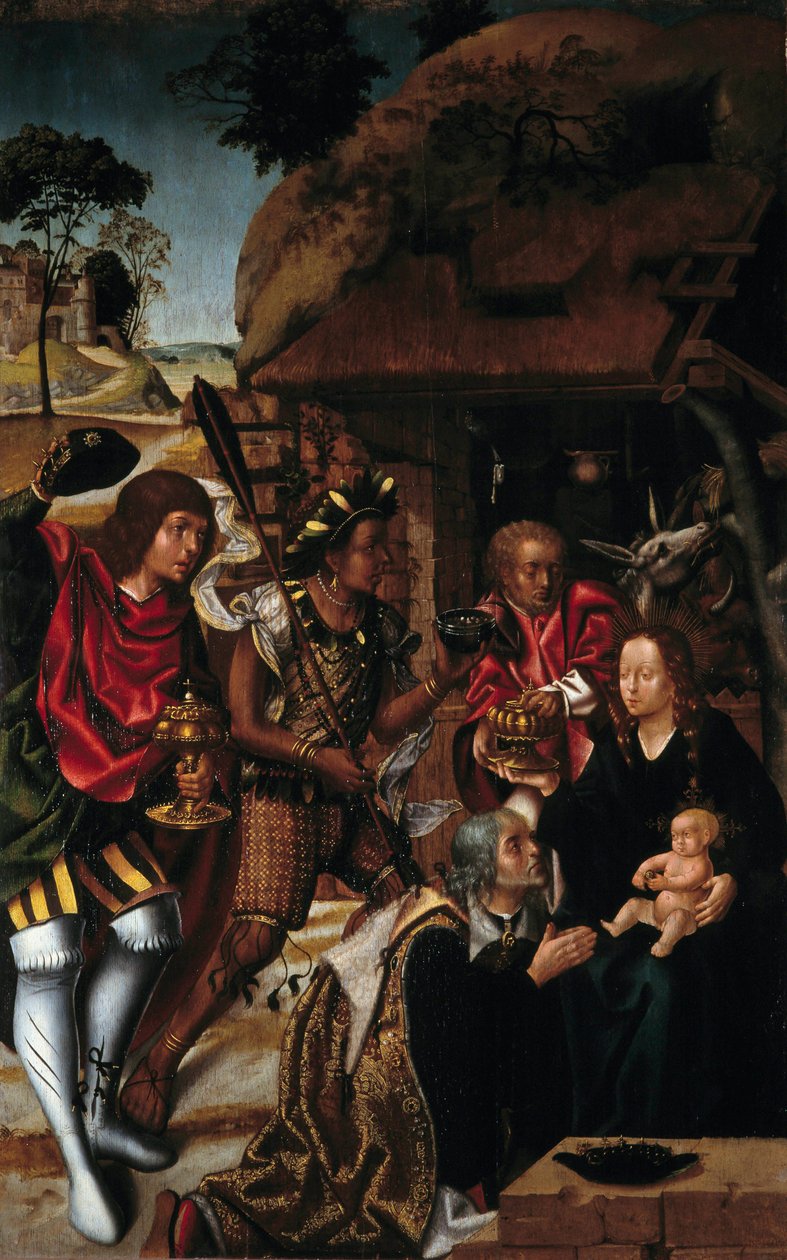 Klanění tří králů - portugalský obraz Vasco Fernandes (Grao Vasco) (v1480-v1543) od Vasco (c.1475 c.1542) Fernandes