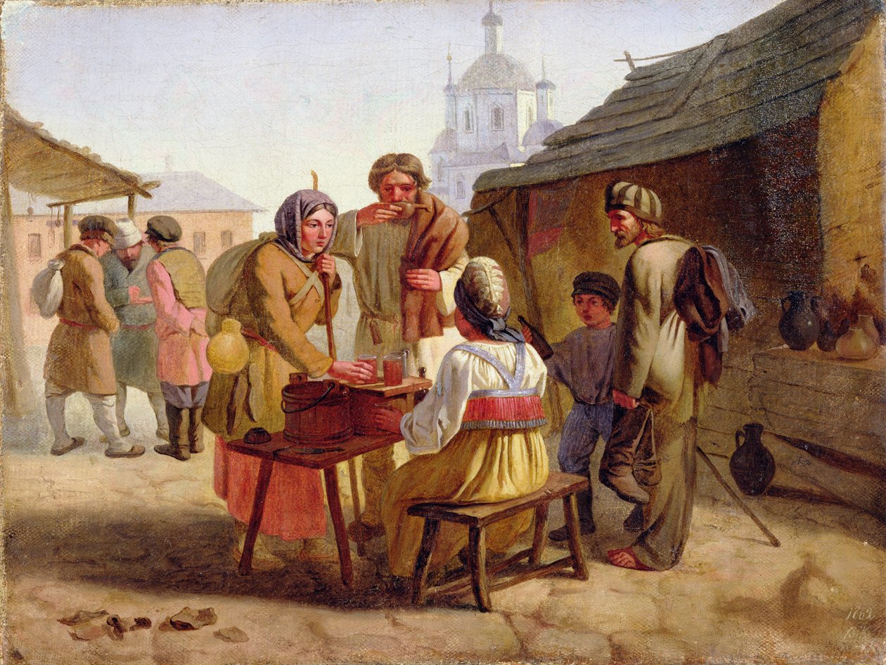 Kvas Prodávající, 1862 od Vasili Efimovich Kallistov