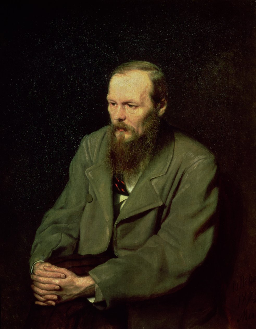 Portrét Fjodora Dostojevského (1821-81) 1872 od Vasili Grigorevich Perov