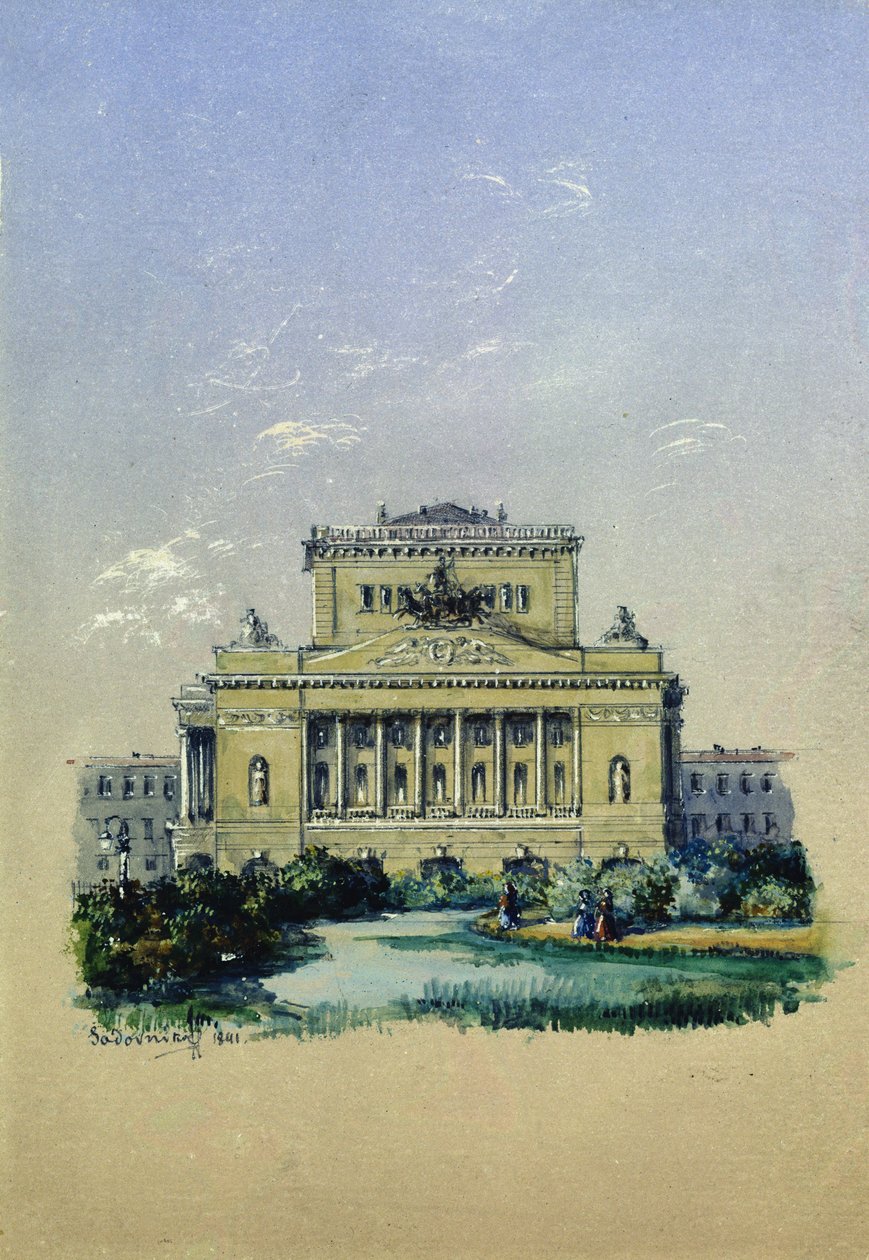 Alexandrovo divadlo v Petrohradě, 1841 od Vasili Semenovich Sadovnikov