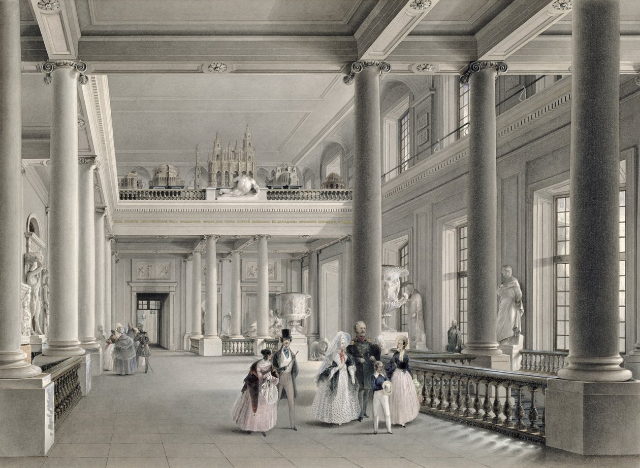 Horní vstupní hala Akademie výtvarných umění v Petrohradě, 1838 od Vasili Semenovich Sadovnikov