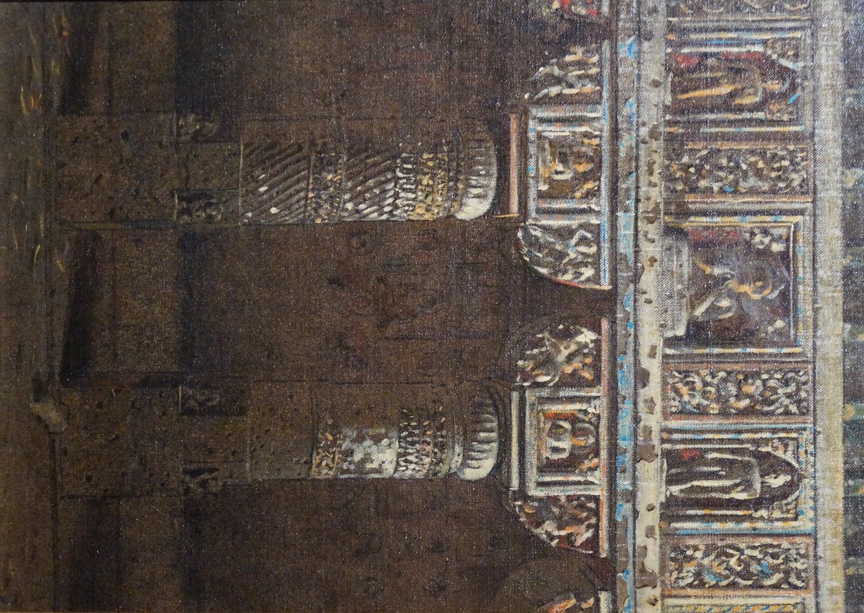 Sloupy jeskynního chrámu v Ajantě od Vasili Vasilievich Vereshchagin