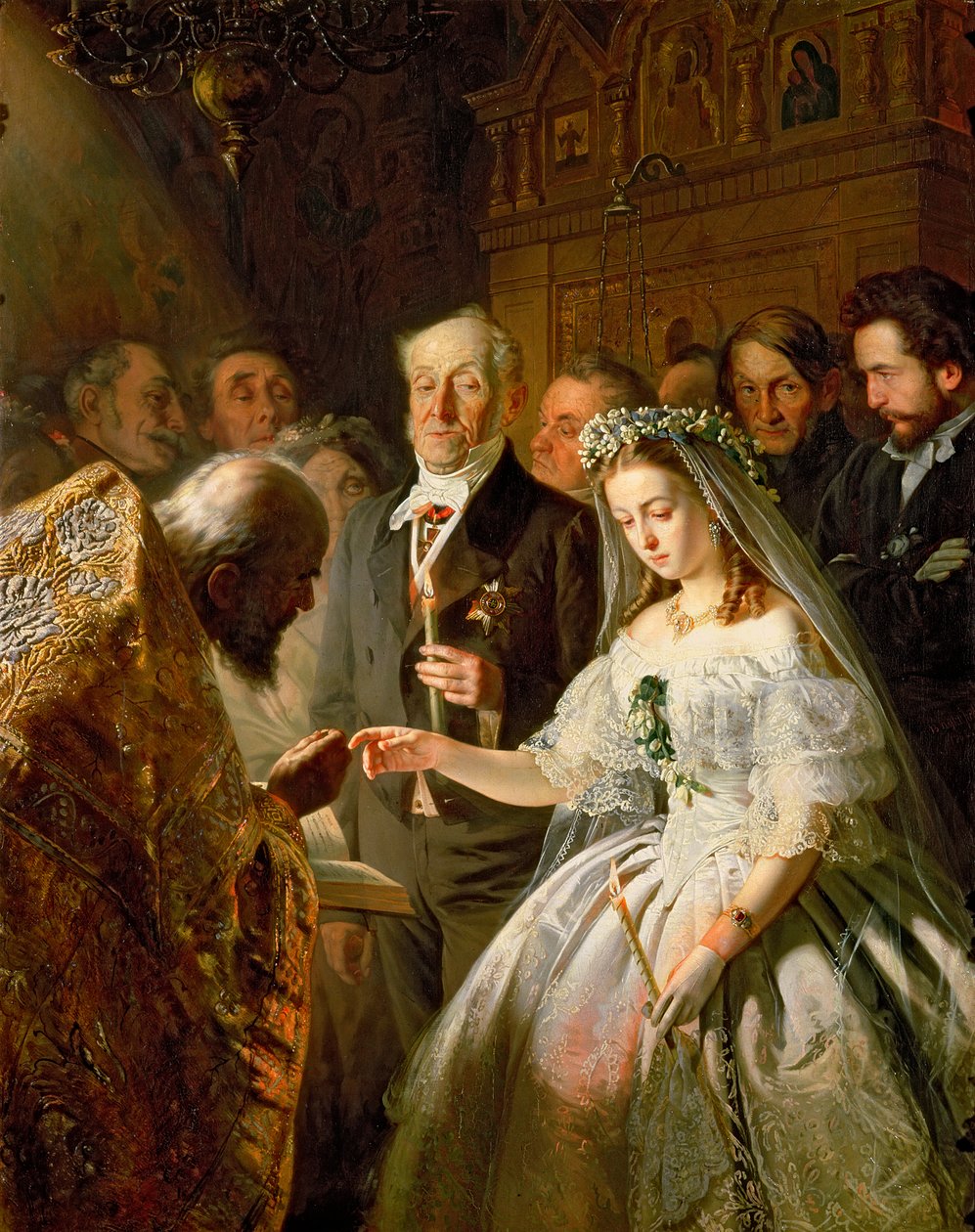 Nerovné manželství, 1862 od Vasili Vladimirovits Pukirev