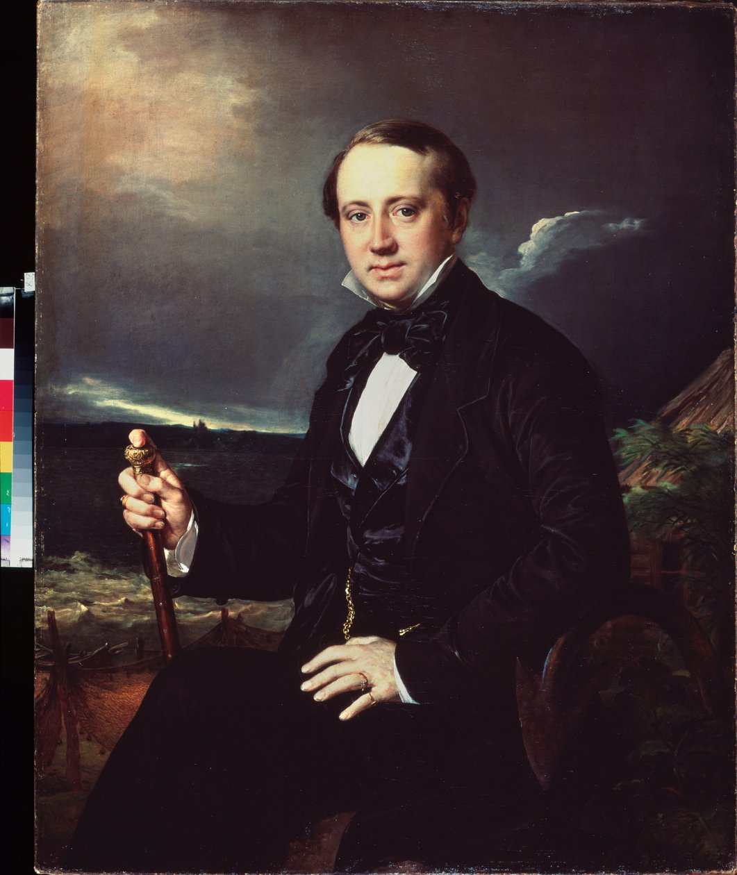 Portrét Alexandra Sapozhnikova (Portrét Alexandra Sapozhnikova) - Painture de Vasilij Andrievich Tropinin (Vasily Tropinine) (1776-1857), huile sur toile od Vasili Andreevich Tropinin