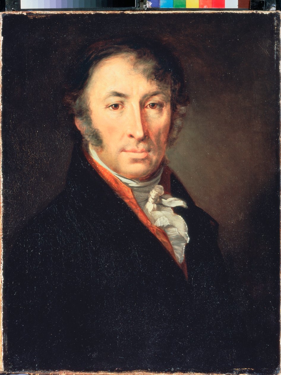Portrét autora a historika N M Karamzina (Portrét autora a historika N M Karamzina) - obraz Vasilije Andrejeviče Tropinina (Vassili Tropinin) (1776-1857), olej na plátně od Vasili Andreevich Tropinin