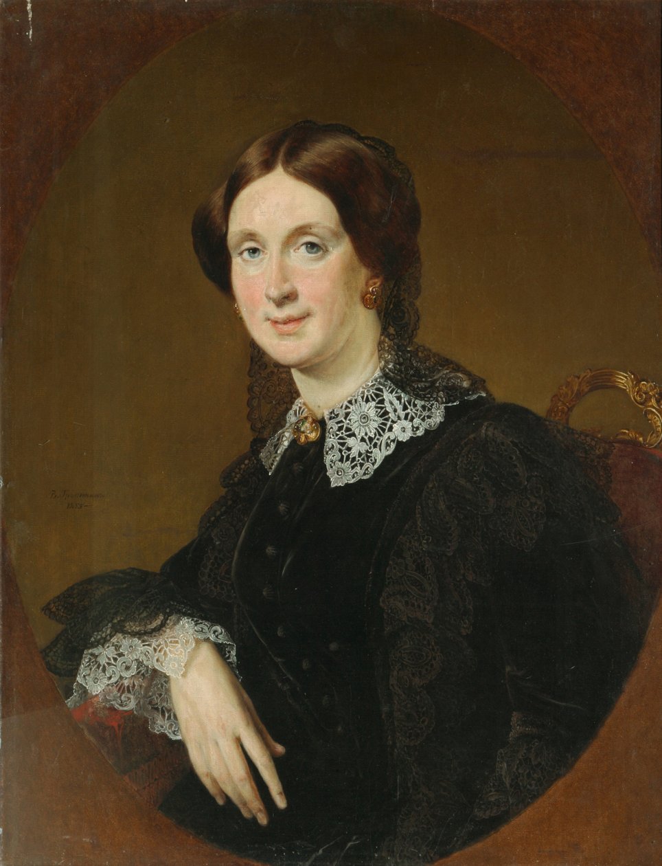 Portrét N.I. Panina, 1855 od Vasili Andreevich Tropinin