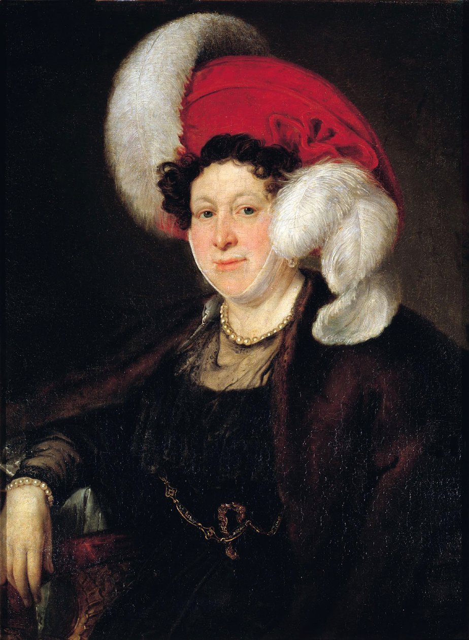 Portrét hraběnky Natálie Alexandrovny Zubové 1775-1844, rozené Suvorové, 1834 od Vasili Andreevich Tropinin