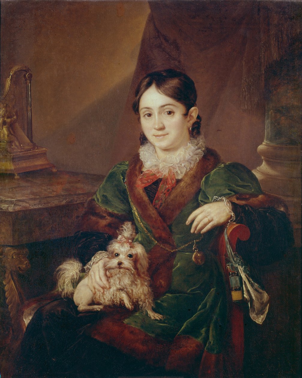 Portrét hraběnky Natalie Andreevna Obolenskaya, 1833 od Vasili Andreevich Tropinin