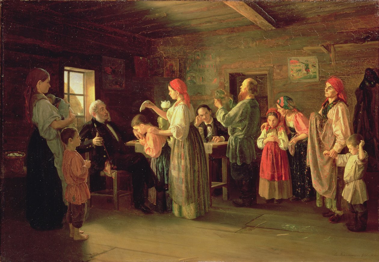 Inspekce dětského domova, 1866 od Vasili Efimovich Kallistov