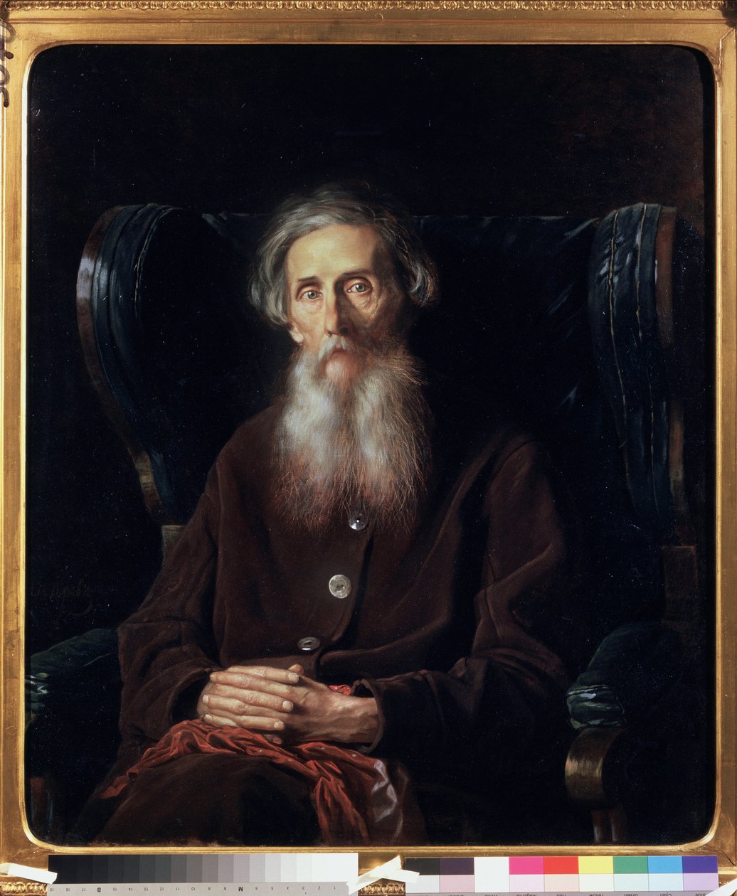 Portrét spisovatele a lexikografa Vladimíra Dahla (1801-1872). Obraz Vasilij (Vasili) Grigorjevič Perov (1834-1882), olej na plátně od Vasili Grigorevich Perov