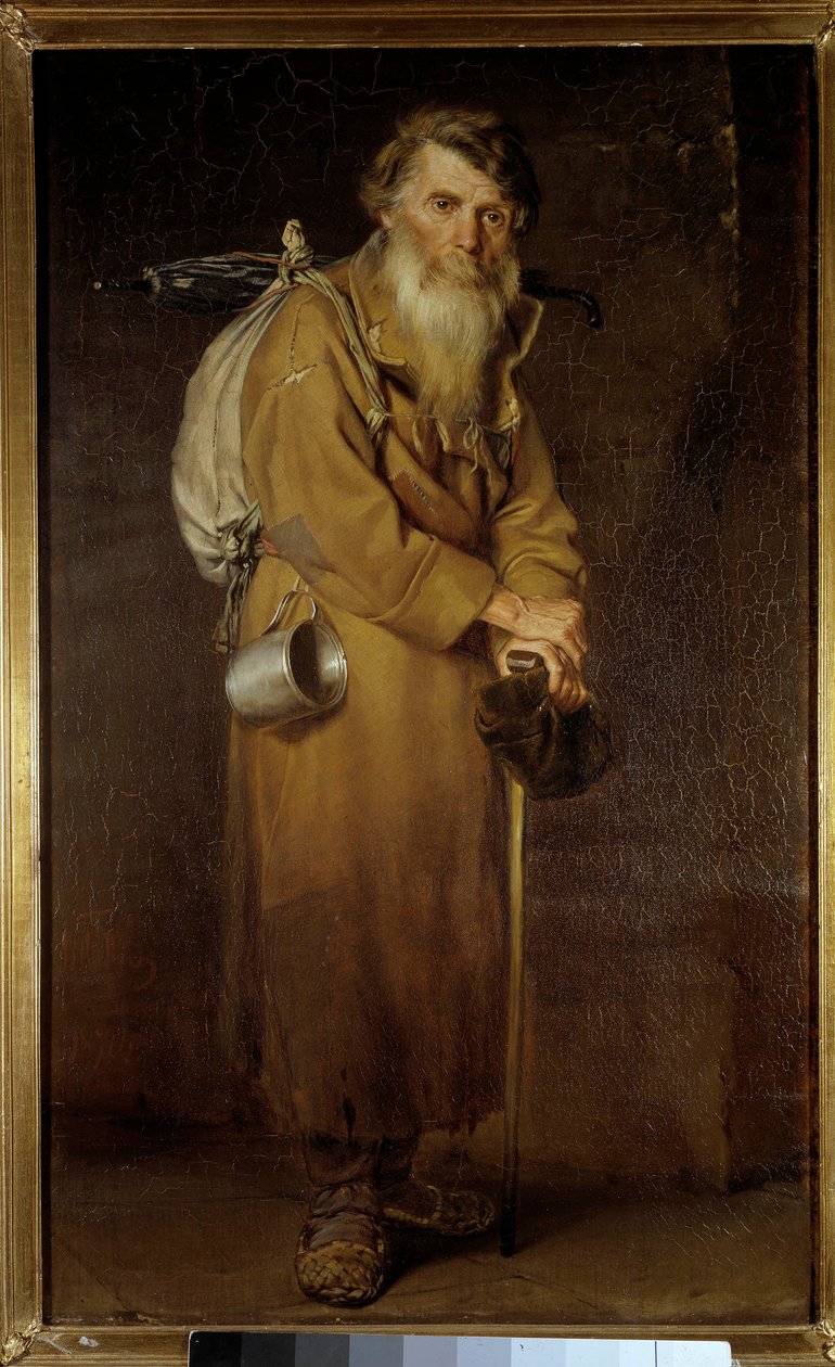 Tulák. Obraz Vasily (Vasily) Perova (1833-1882) od Vasili Grigorevich Perov