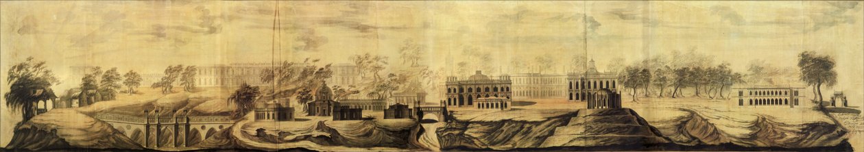 Panoramatický pohled na Tsaritsyno Design, 1776 od Vasili Ivanovich Bazhenov
