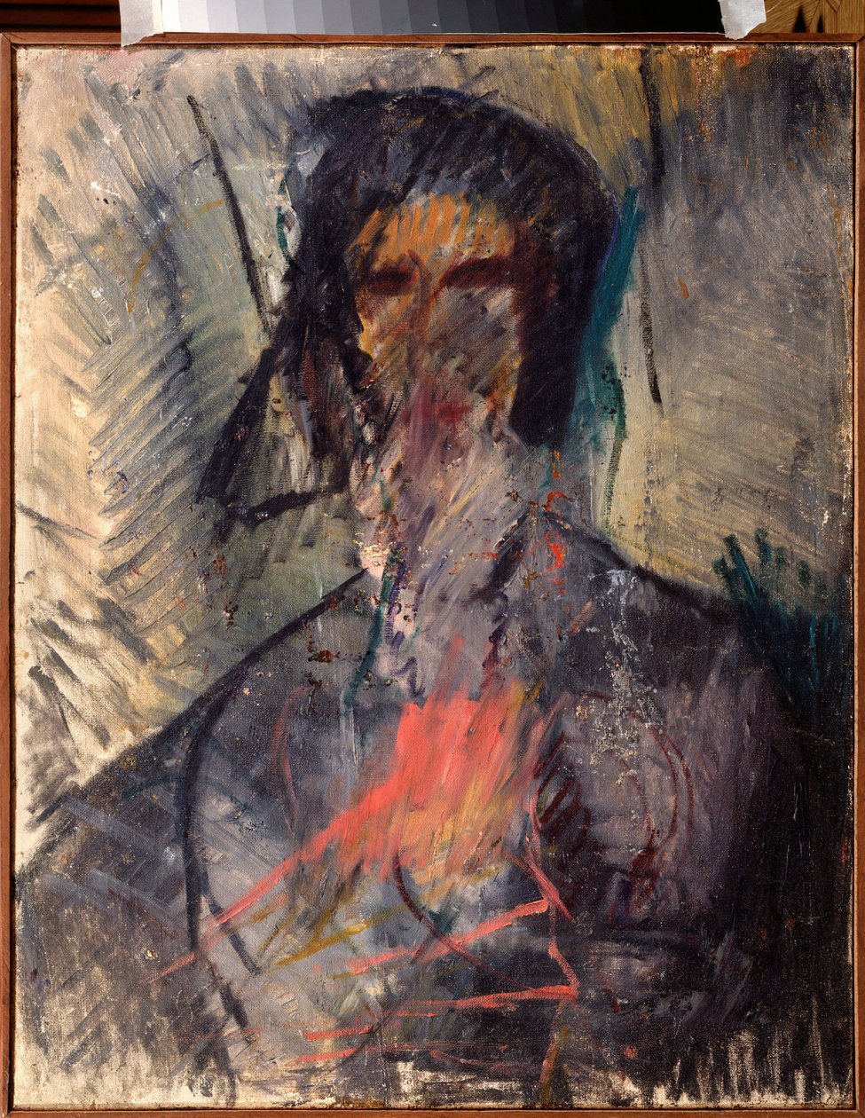 Portrét básníka Vladimír Majakovskij (ou Maiakovskij, Majakovskij, Majakovskij) (1893-1930) (Portrét básníka Vladimira Majakovského) - Peinture de Vasilij Nikolajevič Chekrygin (1897-1922), huile sur toile od Vasili Nikolayevich Chekrygin