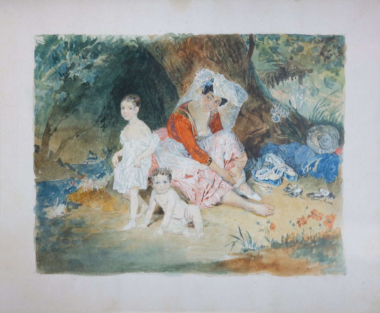 Portrét hraběte Petra Dominika Ludwiga 1832-1887 a hraběnky Marie 1829-1898 zu Sayn-Wittgens od Vasili Semenovich Sadovnikov