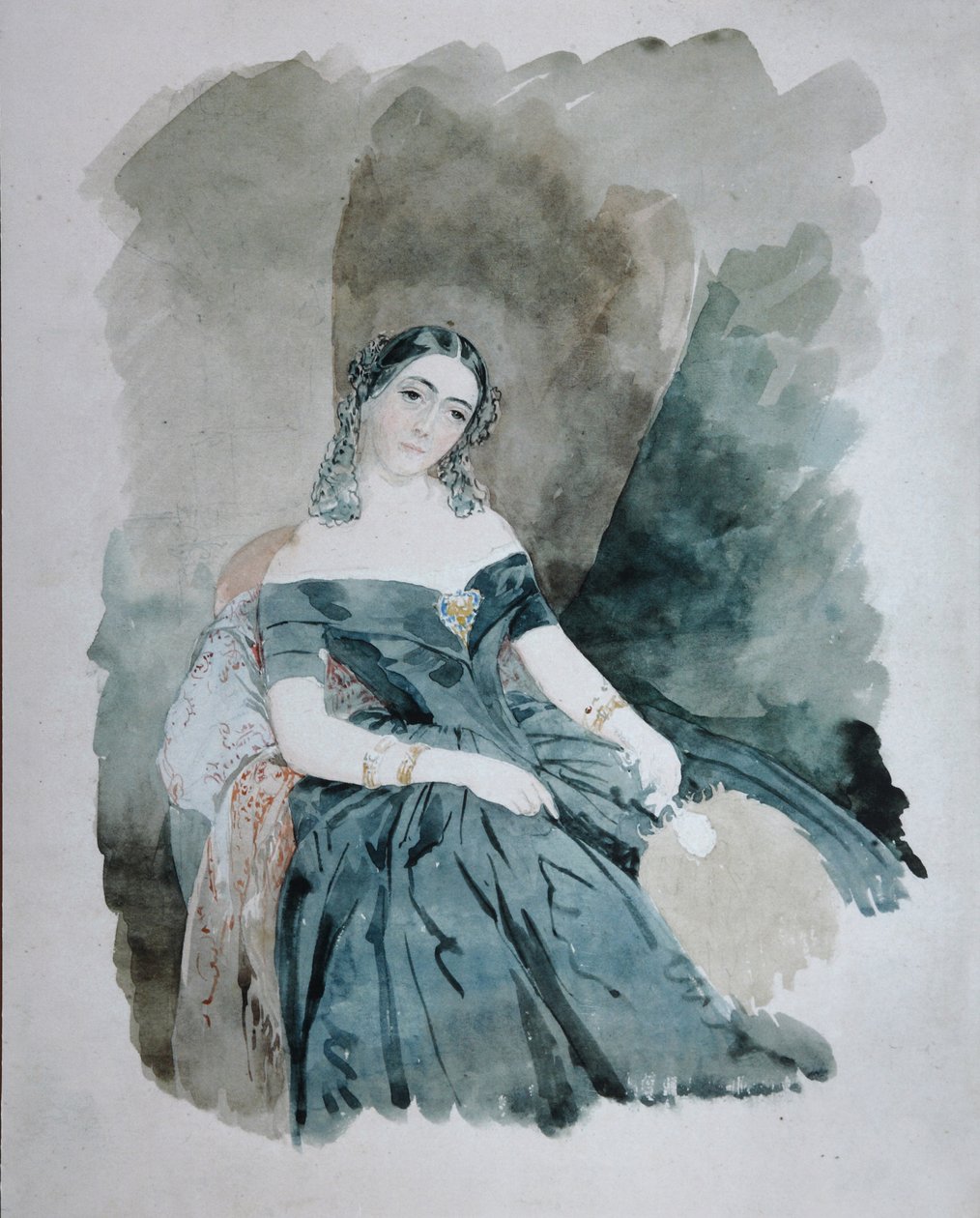 Portrét Leonilly Ivanovny Baryatinské, princezny zu Sayn Wittgenstein 1816-1918, 1846 od Vasili Semenovich Sadovnikov