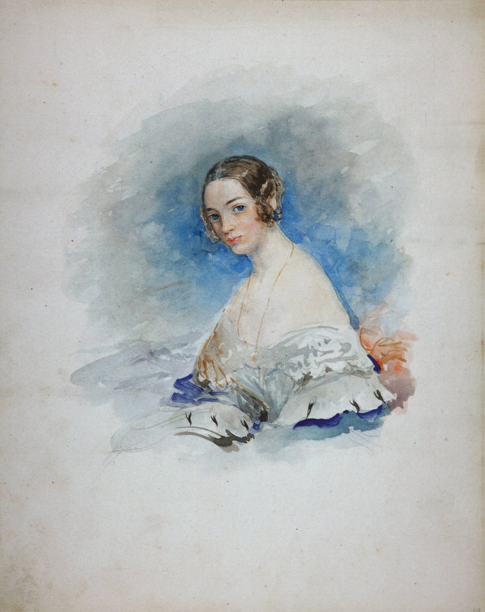 Portrét princezny Marie Ivanovny Kochubey, rozené Baryatinskaya 1818-1843, 1846 od Vasili Semenovich Sadovnikov