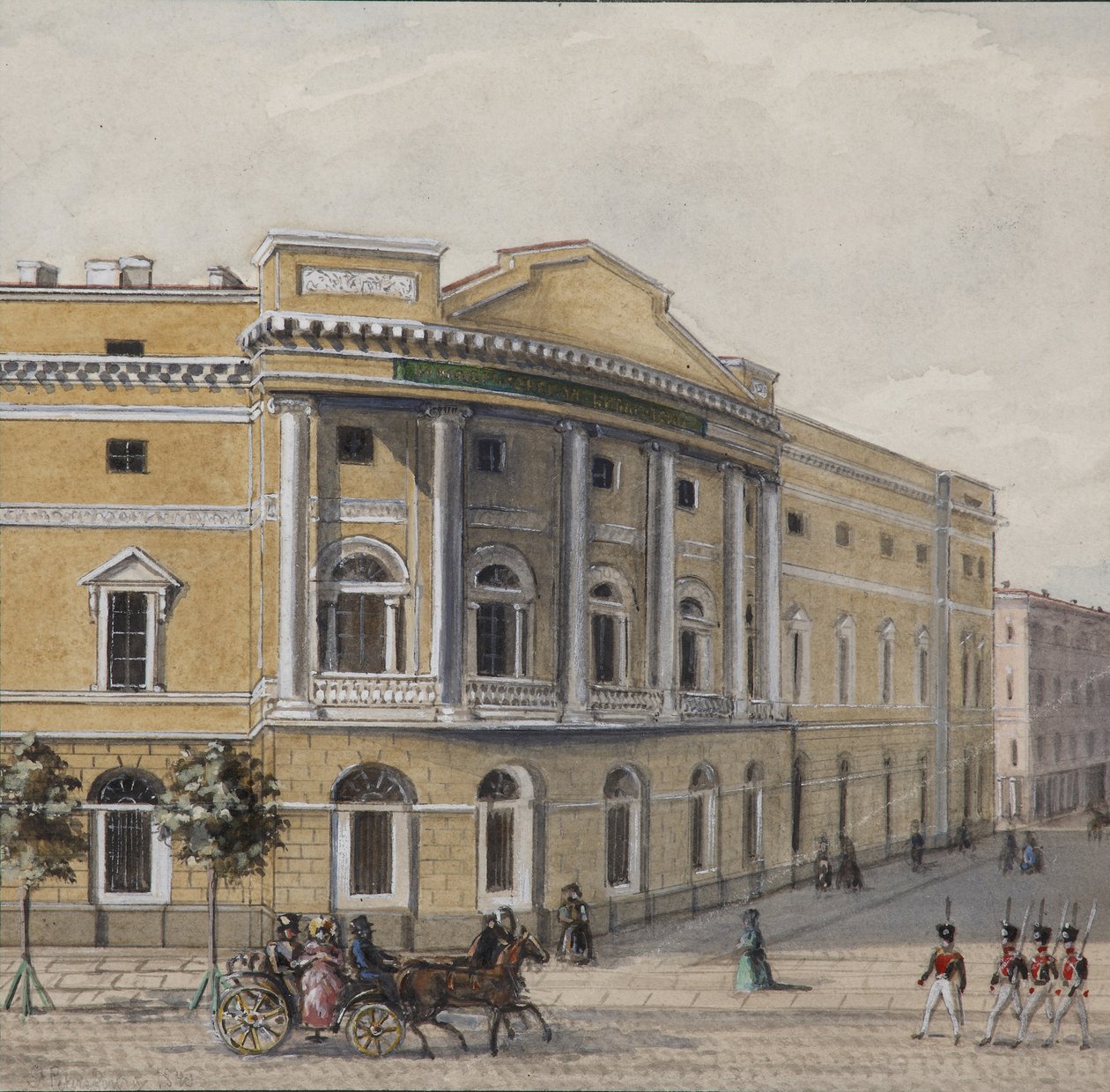 Císařská veřejná knihovna v Petrohradu, 1830-1840 od Vasili Semenovich Sadovnikov
