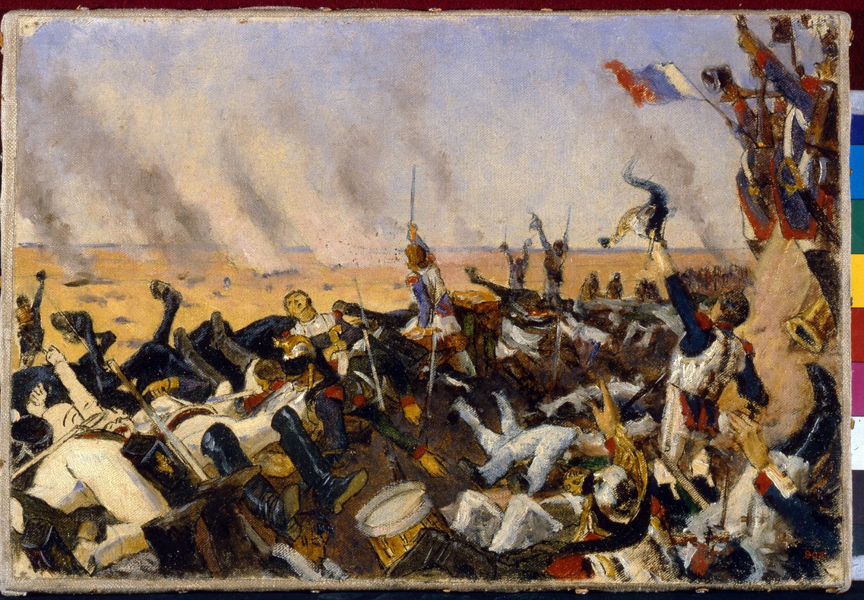 Konec bitvy u Borodina 26. srpna 1812 (Konec bitvy u Borodina 26. srpna). od Vasili Vasilievich Vereshchagin