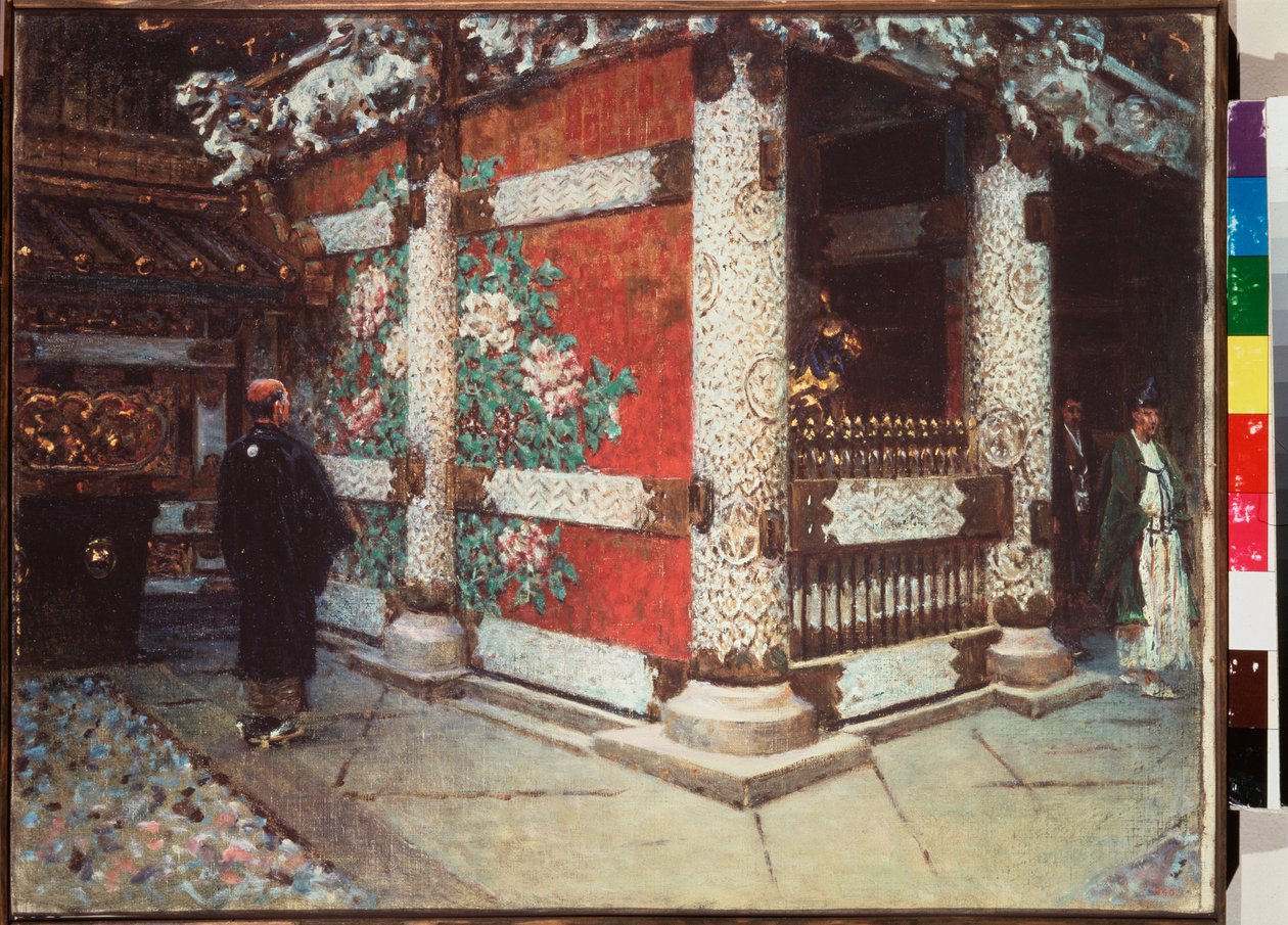 Šintoistická svatyně v Nikkó (Japonsko) - obraz Vasilije Vasiljeviče Vereščagina (Vassili Vereščagin) (1842-1904), olej na plátně od Vasili Vasilievich Vereshchagin