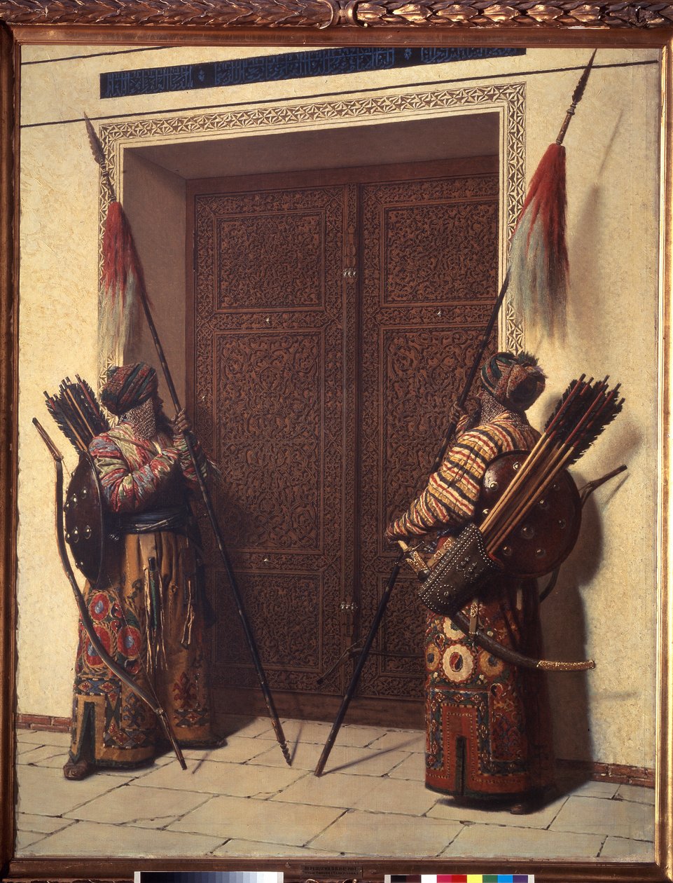 The Doors of Tamerlane (Dva válečníci stojící u brány paláce Timura Langa nebo Timoura chromého nebo velkého od Vasili Vasilievich Vereshchagin