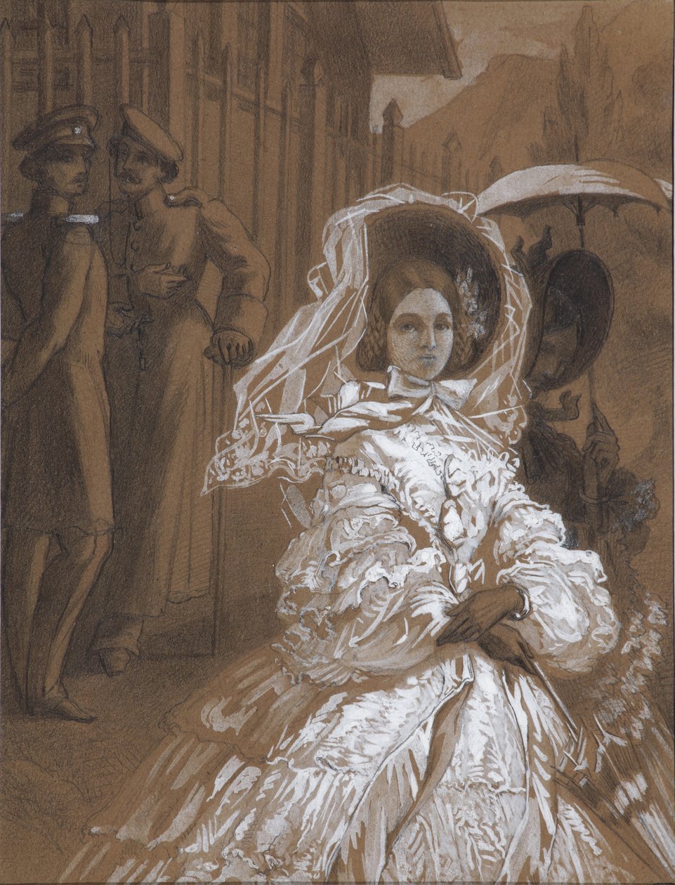 Princezna Mary. Ilustrace k románu Hrdina naší doby od Michaila Lermontova, 1862 od Vasili Vasilievich Vereshchagin