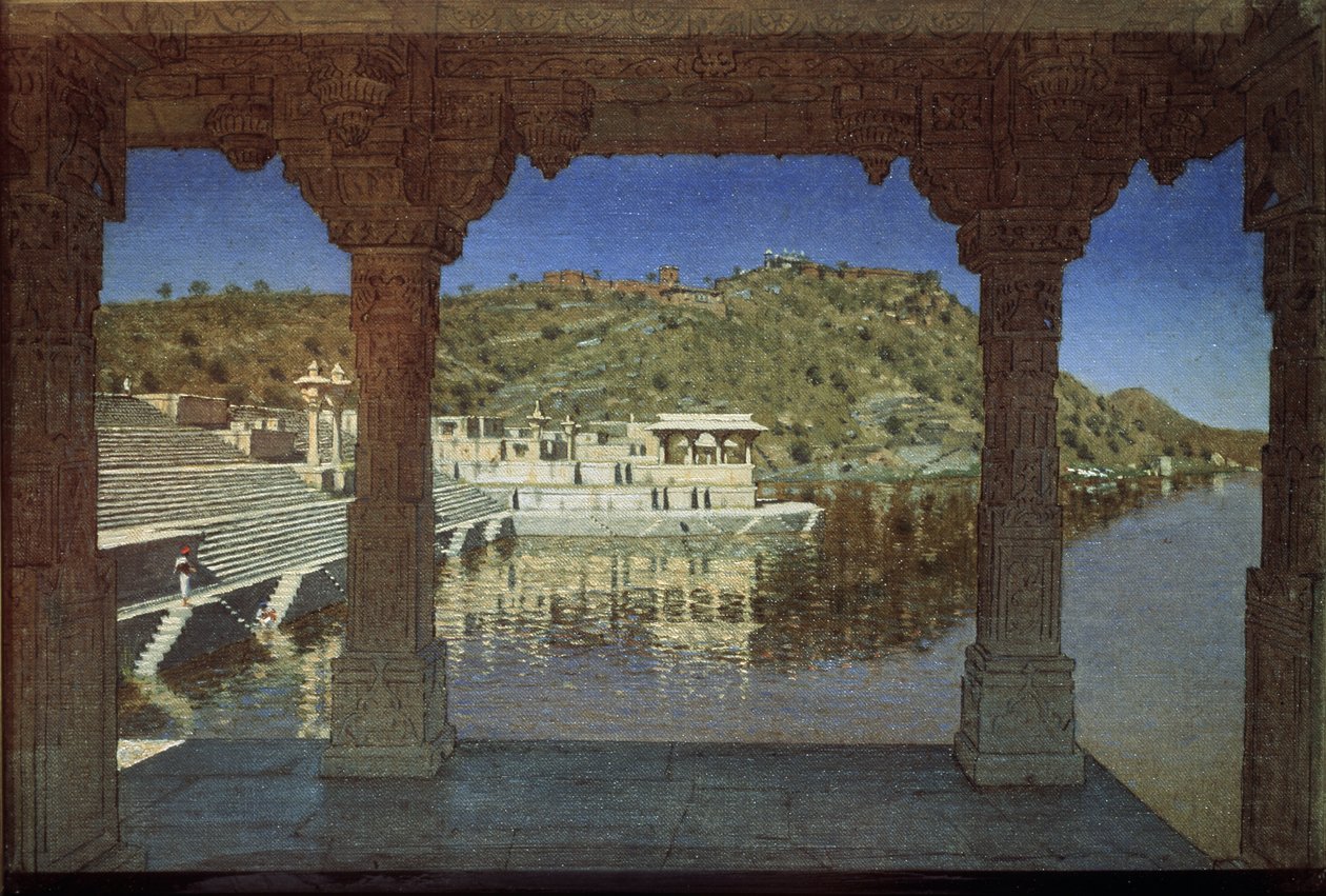 Rádžasthán. U jezera v Udaipur, 1874 od Vasili Vasilievich Vereshchagin