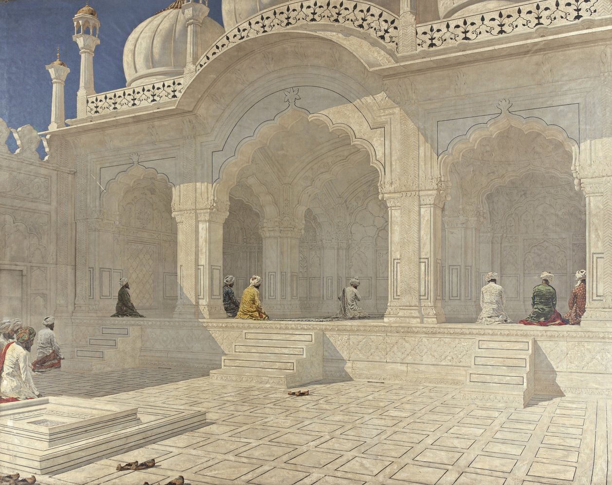 Perlová mešita Moti Masjid, Dillí, 80. léta 19. století od Vasili Vasilievich Vereshchagin