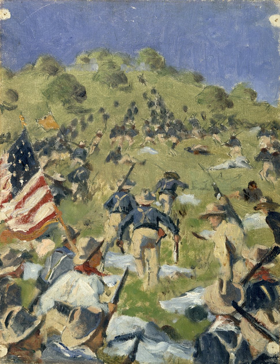 Theodore Roosevelt na výšinách Saint-Juan od Vasili Vasilievich Vereshchagin