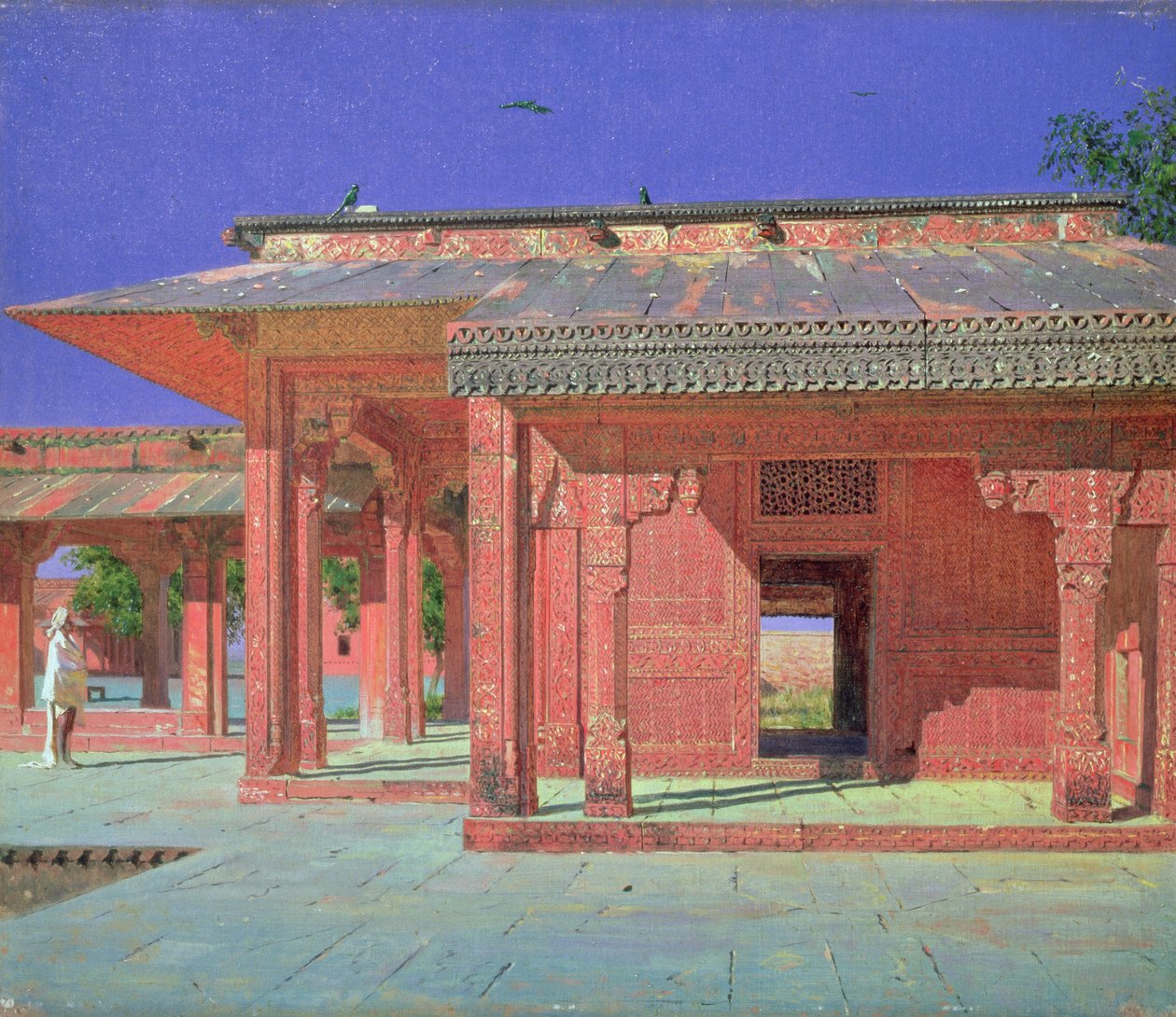Dvůr v palácovém harému, 70. léta 19. století od Vasili Vasilievich Vereshchagin