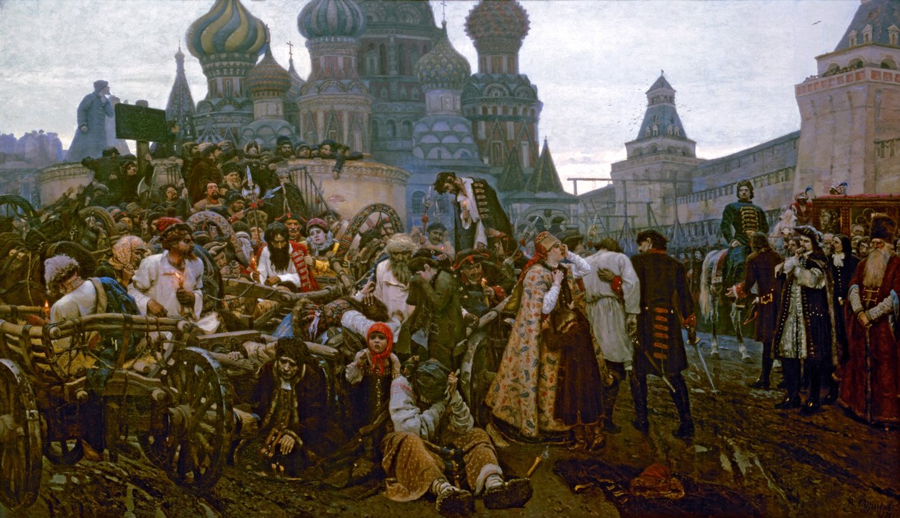 Ráno popravy Streltsyho od Vasilij Ivanovic Surikov