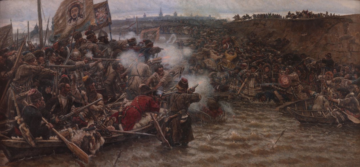 Yermaks Dobytí Sibiře od Vasilij Ivanovic Surikov