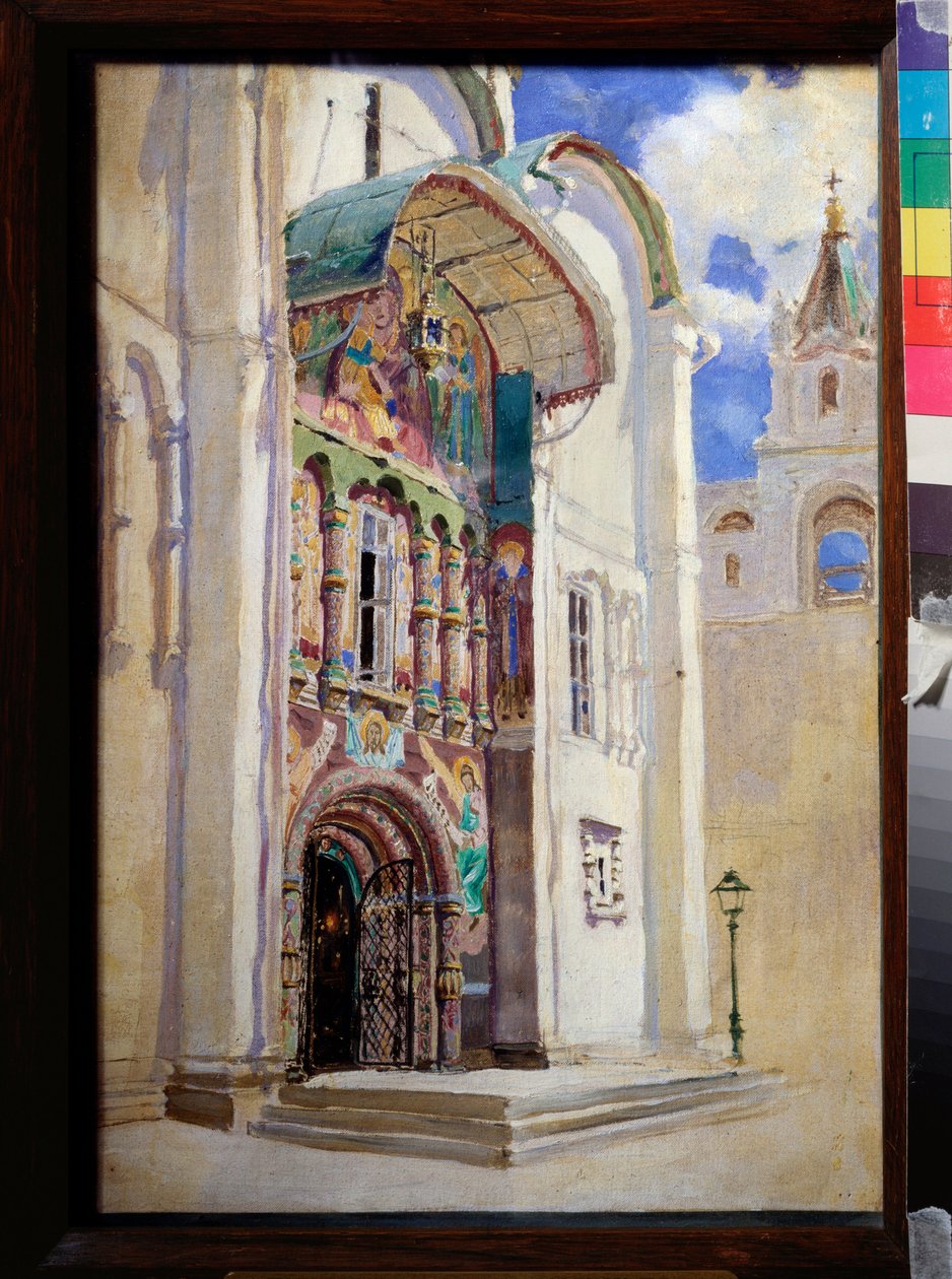 Jižní vchod do katedrály Nanebevzetí Panny Marie v moskevském Kremlu - obraz Vasilije Dmitrieviče Polenova (1844-1927), olej na plátně od Vasilij Dmitrievich Polenov