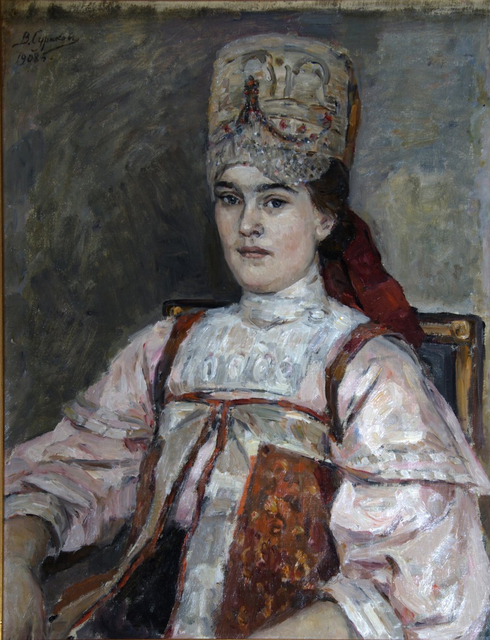 Portrét Natalie Fjodorovny Matveevové, 1908 od Vasilij Ivanovic Surikov