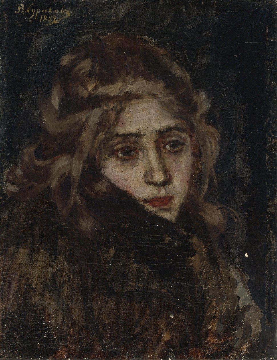 Princezna Maria Alexandrovna Menshikova. Studium pro Menshikova v Berezově, 1882 od Vasilij Ivanovic Surikov