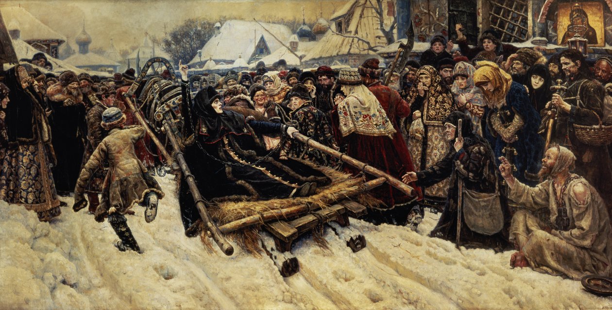 The Execution of Boyarina Pajaritar Morozova (d.1675) 1887  od Vasilij Ivanovic Surikov