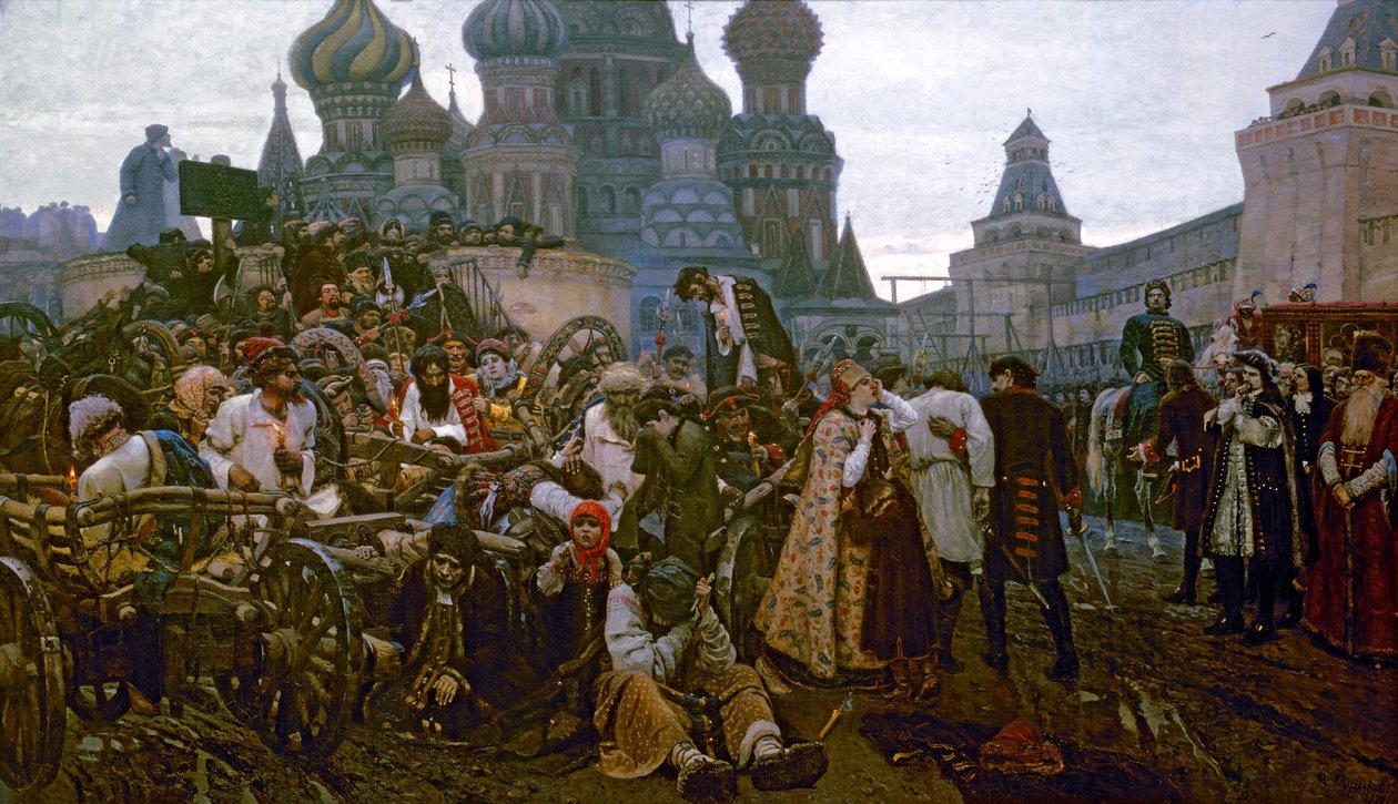 Ráno popravy Streltsy v roce 1698, 1881 od Vasilij Ivanovic Surikov