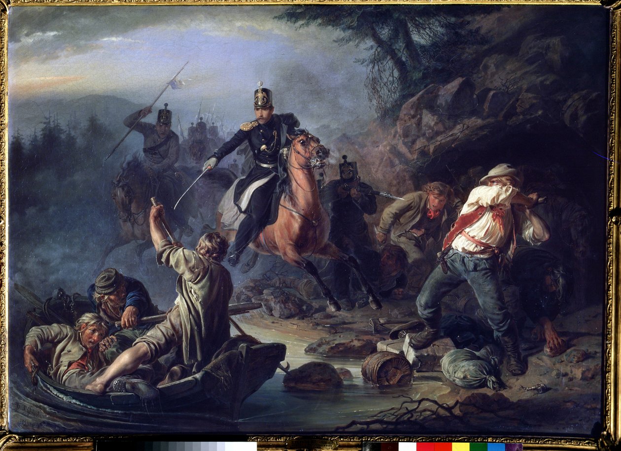 Potyčka s pašeráky z Finska, 1853 od Vasily Grigorievich Khudyakov