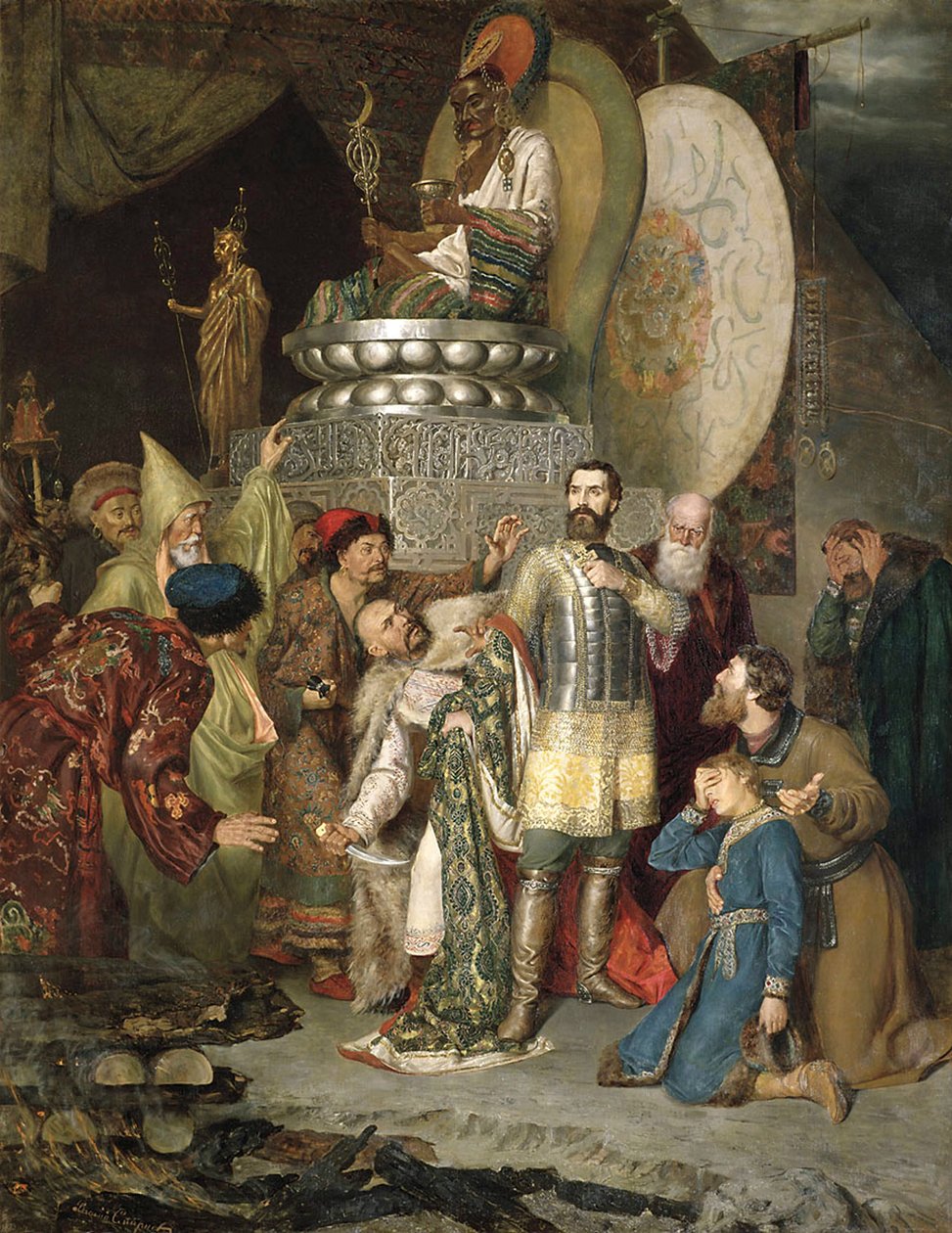 „Princ Michael z Černigova v táboře Batu Khan“, 1246 1883. od Vasily Smirnov