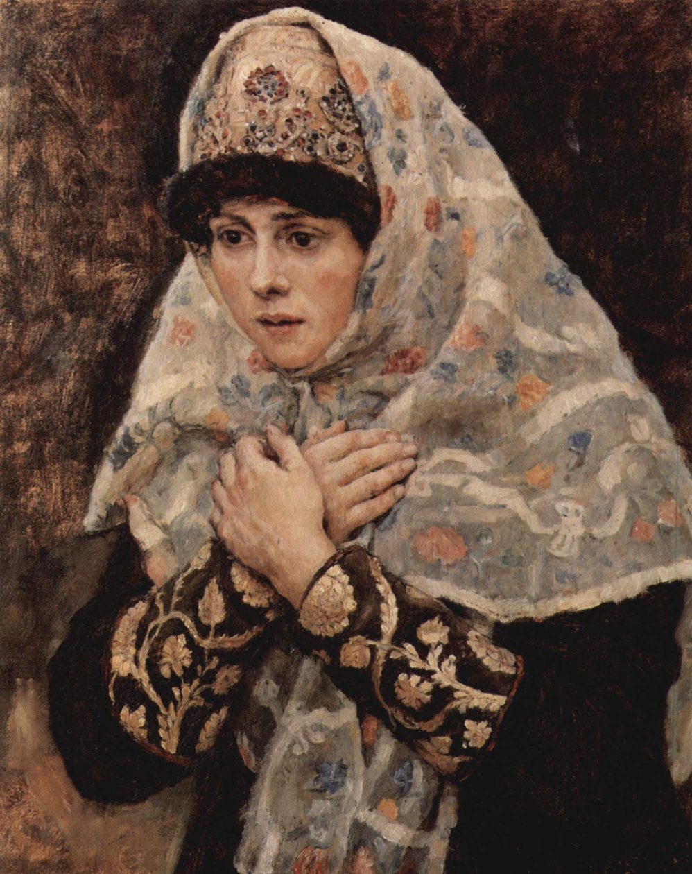 Bojarská dívka se zkříženýma rukama od Vasily Surikov