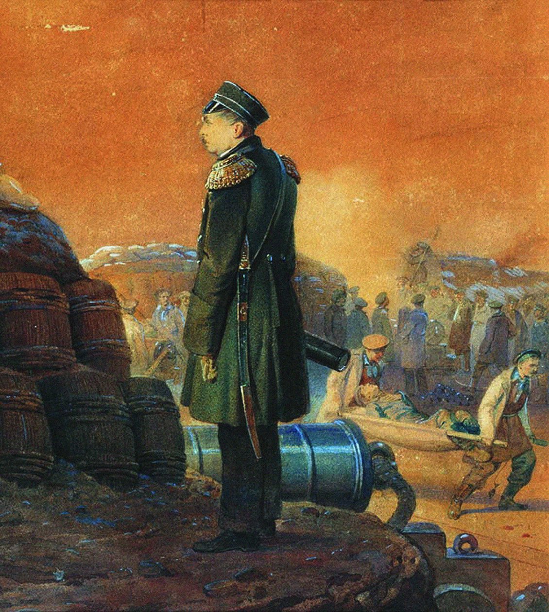 Admirál Pavel Nakhimov na Baště, 1855 od Georg Wilhelm Timm