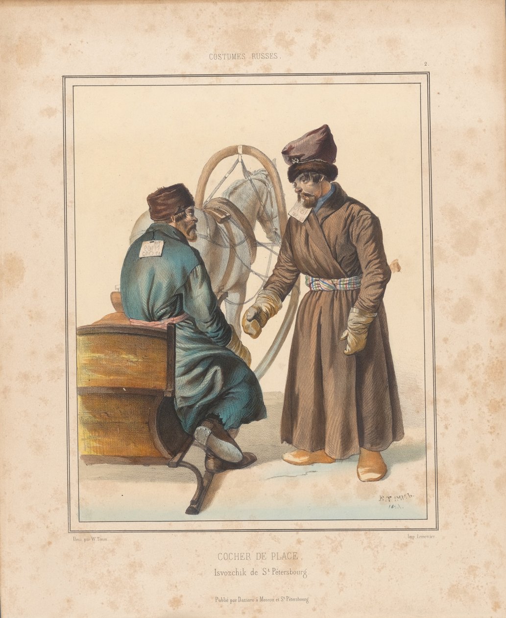 Coachman Inn Petersburg, polovina 19. století. od Georg Wilhelm Timm