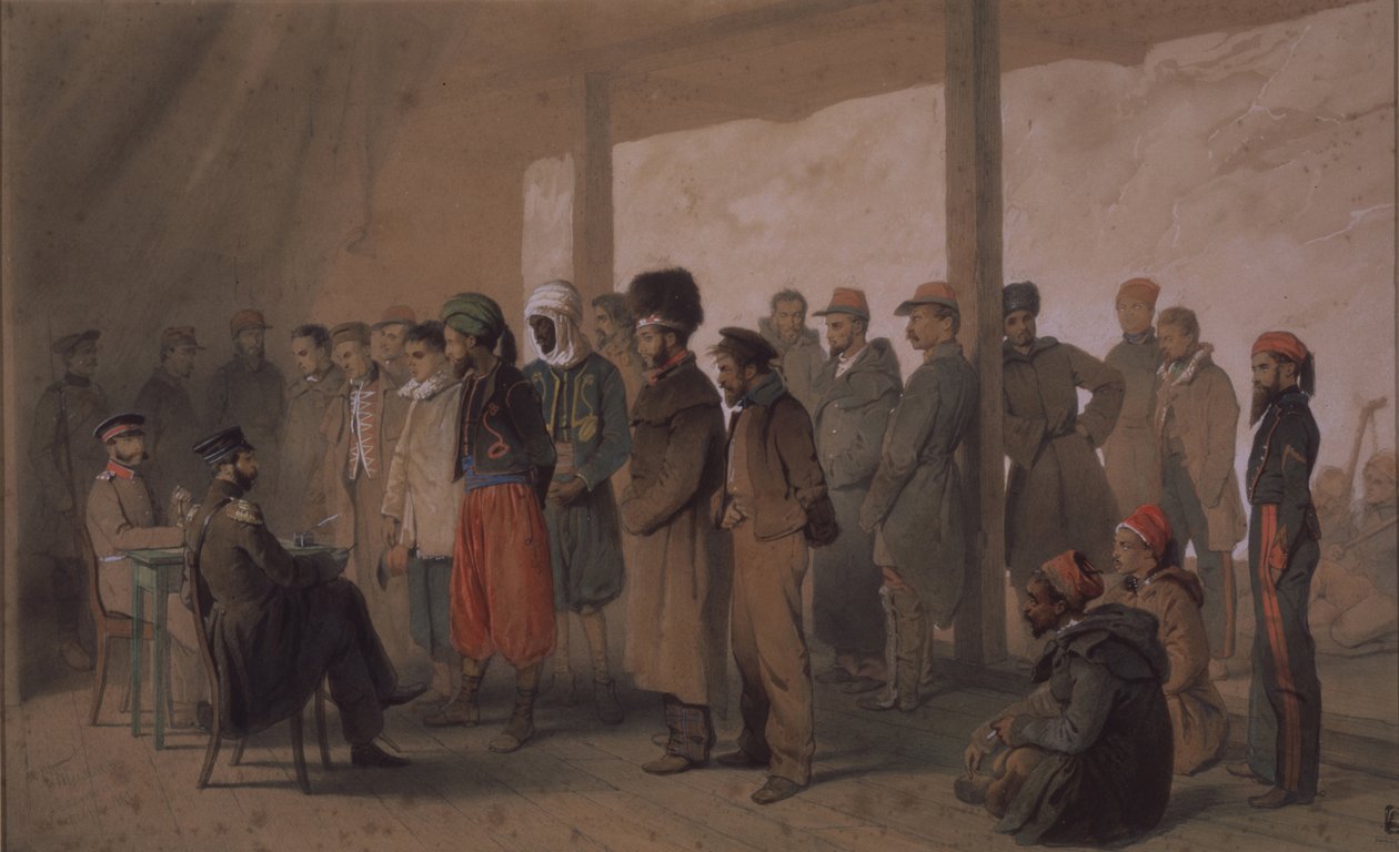 Výslech, 1855 od Georg Wilhelm Timm