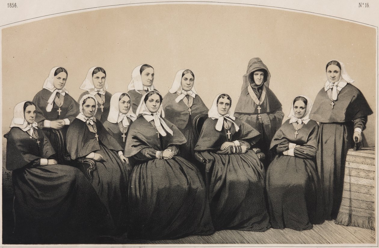 Zdravotní sestry z Krestovozdvizhenské komuny sester, 1854 od Georg Wilhelm Timm